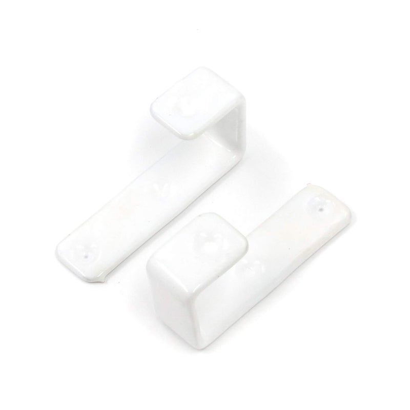 Geesatis 2 PCS White Bed Ladder Hooks Utility Hooks Bunk Bed Ladder Hook Brackets for Bed Decoration Tool, with Mounting Screws, Inner Distance: 25mm/0.98" - Image 2